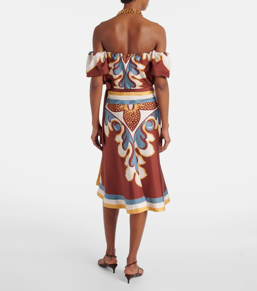La DoubleJ - Printed silk wrap skirt
