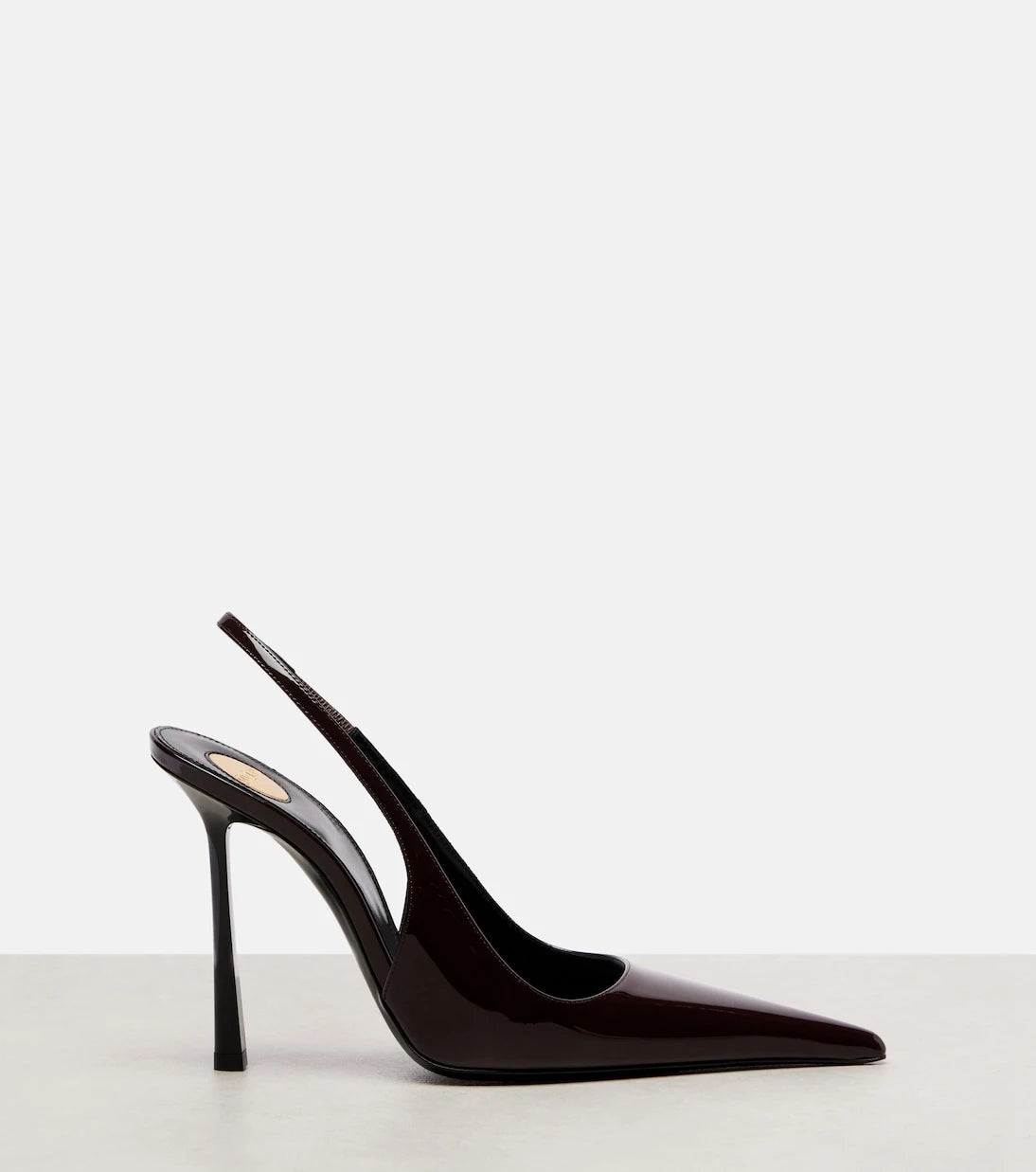 Saint Laurent - Vendome 110 patent leather slingback pumps