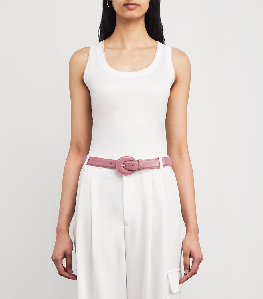 Eleventy Neutral Leather Belt