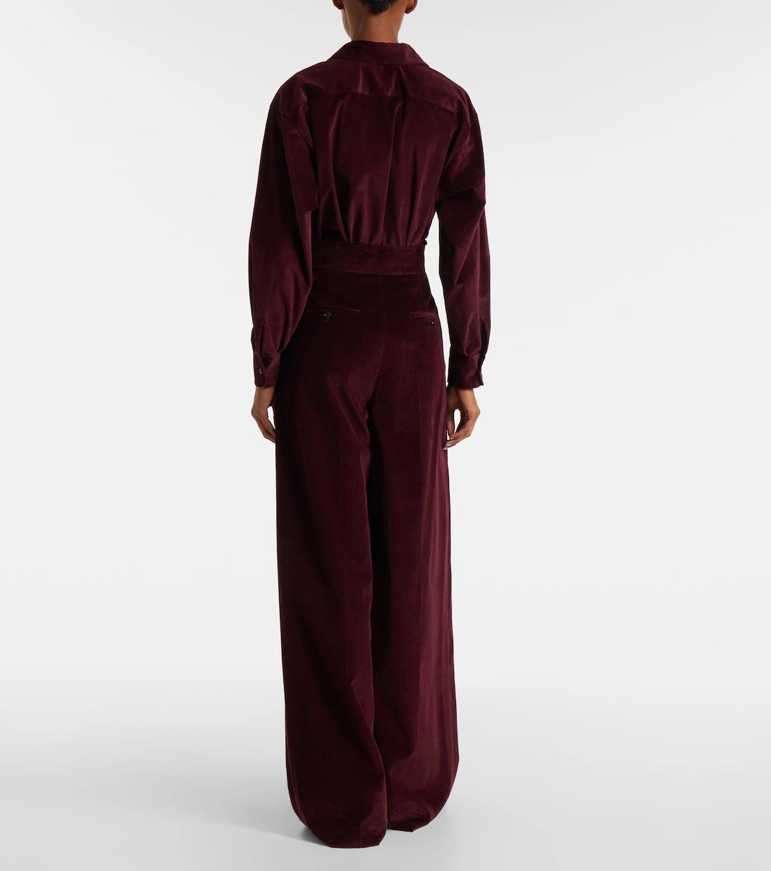 Max Mara - Fertile cotton velvet bodysuit