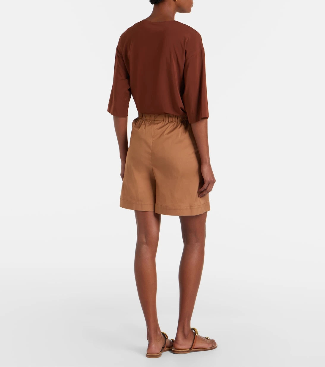 Max Mara - Medeola pleated cotton-blend Bermuda shorts