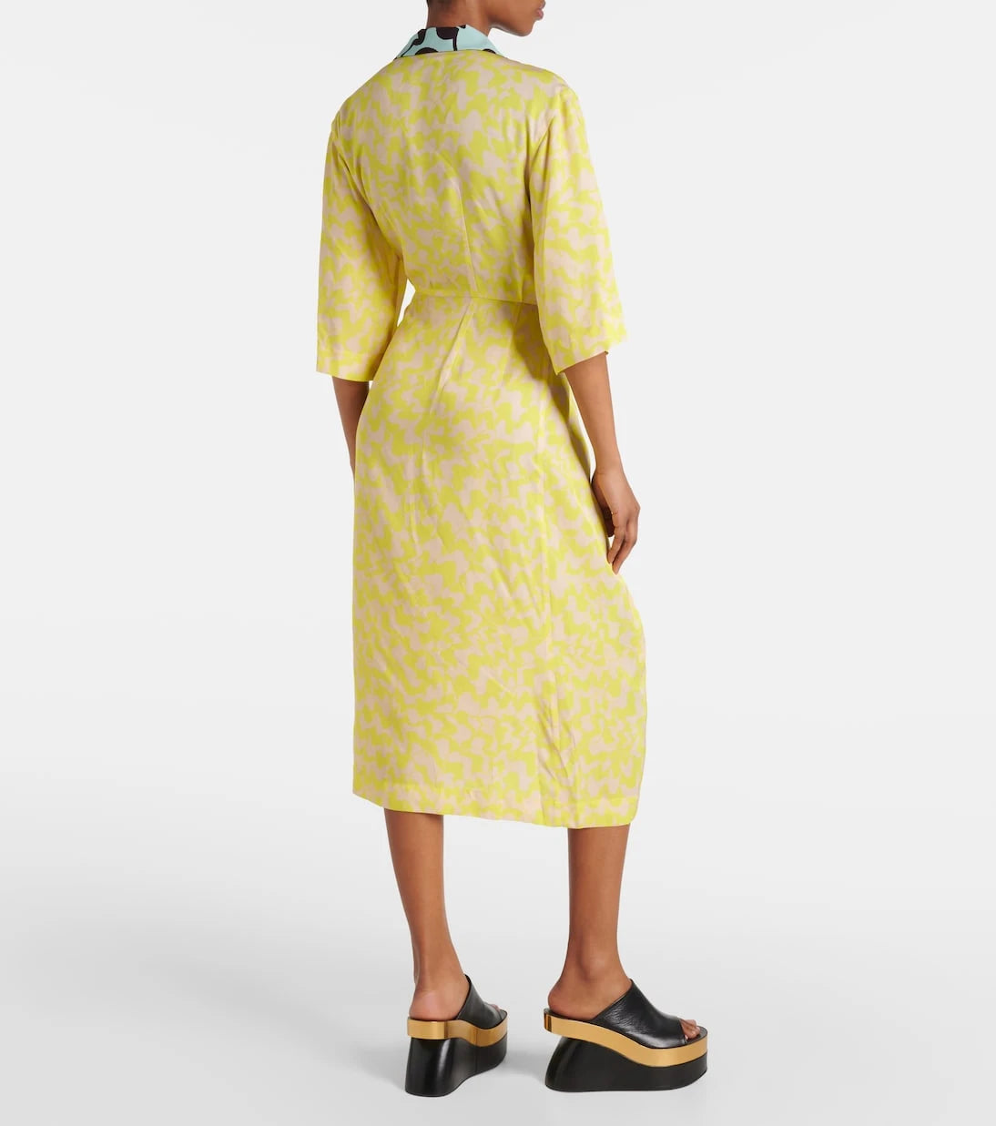 Dries Van Noten - Printed wrap midi dress