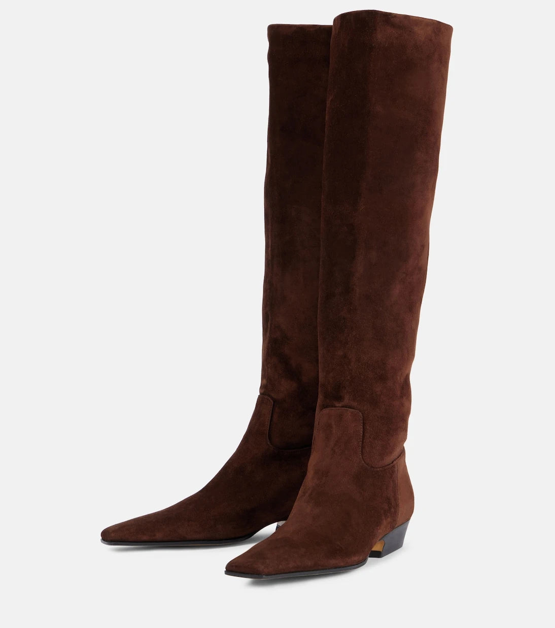 Khaite - Suede knee-high boots