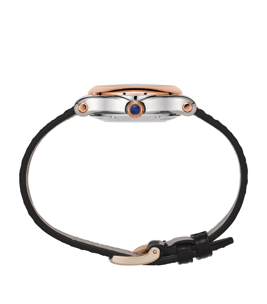 Rose Gold, Stainless Steel and Diamond Happy Sport Automatic Watch 30mm