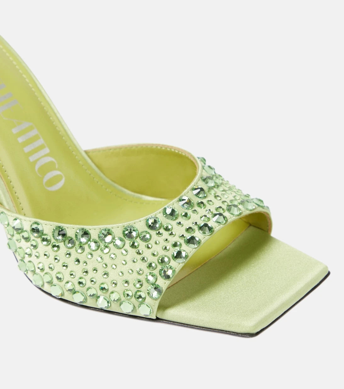 The Attico - Mini Devon embellished satin mules
