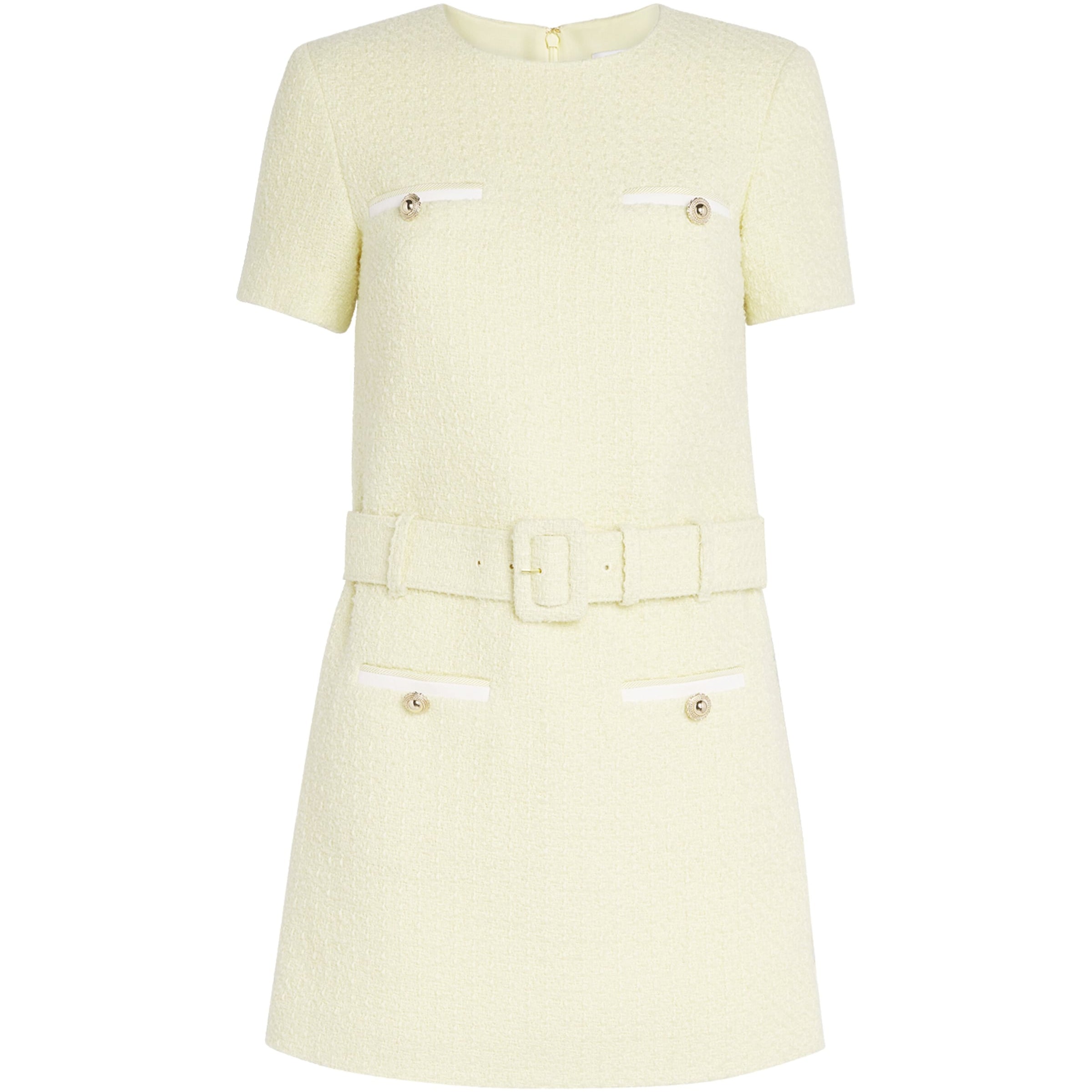 Self-Portrait Bouclé Belted Mini Dress