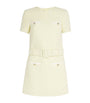 Self-Portrait Yellow Bouclé Belted Mini Dress