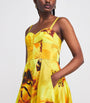 Tory Burch Yellow Stretch-Cotton Bee Midi Dress