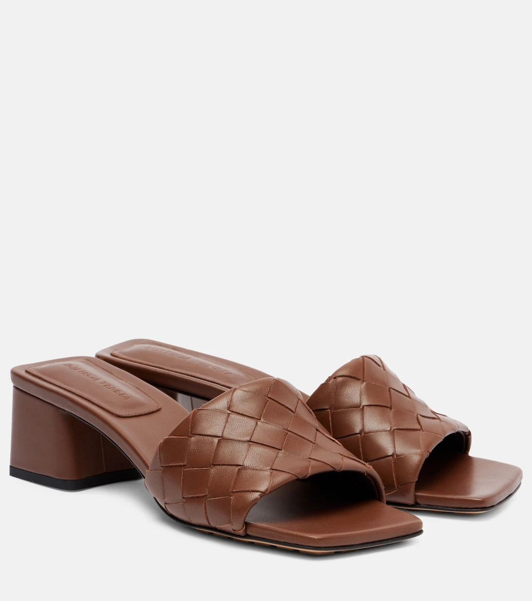 Bottega Veneta - Parco 45 Intrecciato leather mules