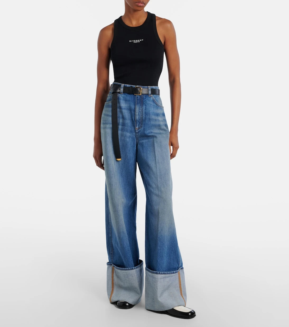 Givenchy - Cropped logo cotton tank top