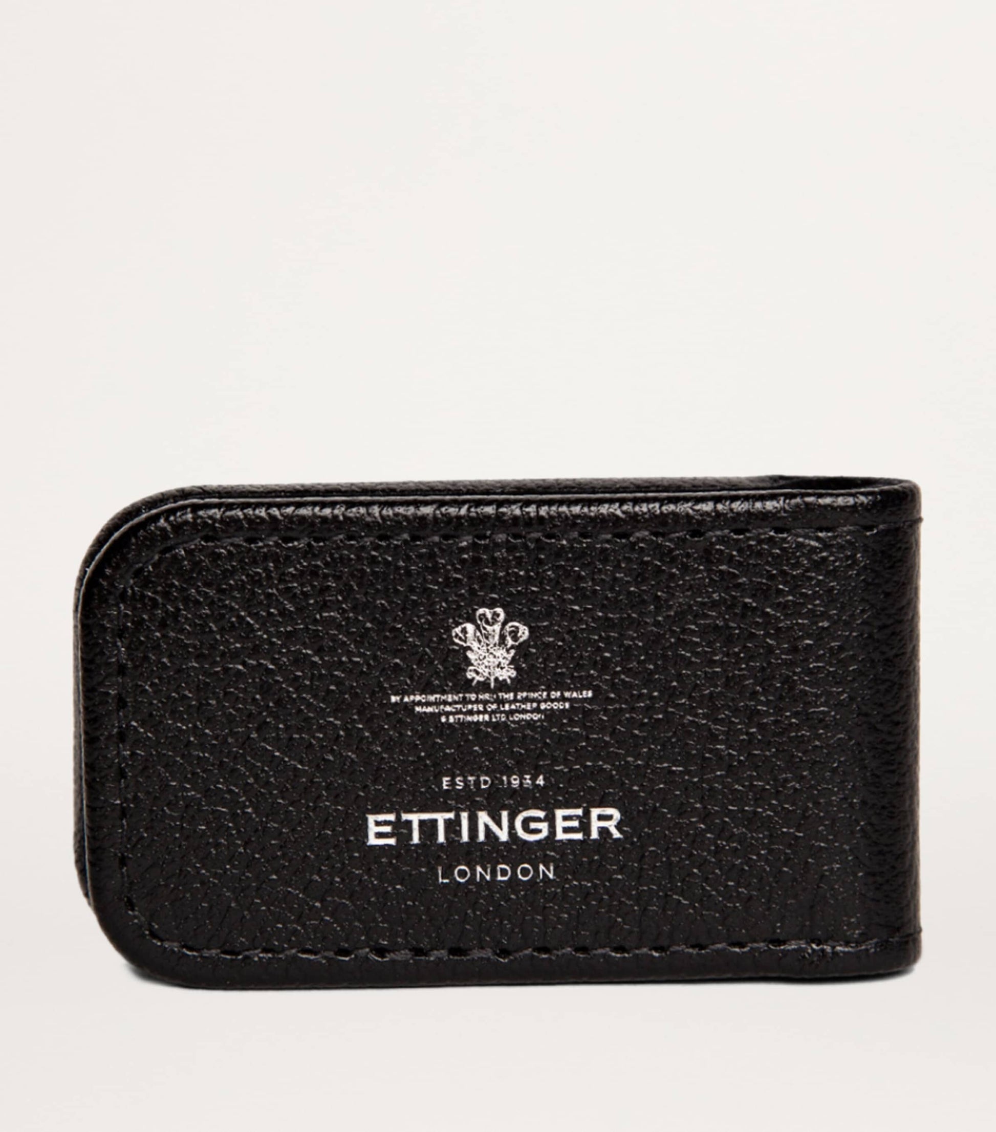 Ettinger Black Leather Capra Money Clip