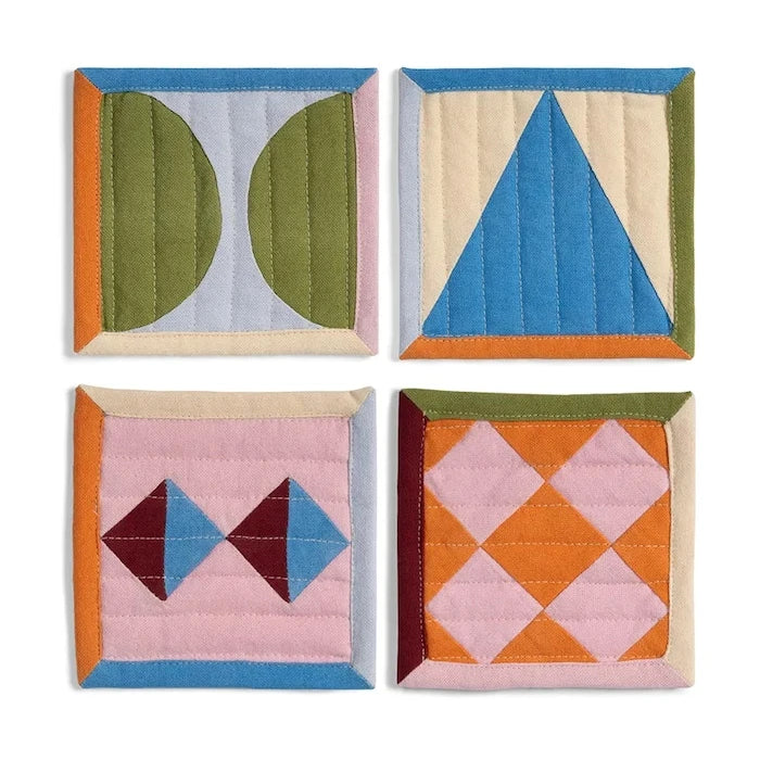 &k amsterdam pamuklu bardak altlığı seti 12 x 12 cm