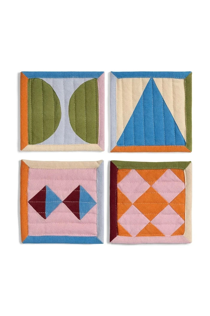 &k amsterdam pamuklu bardak altlığı seti 12 x 12 cm
