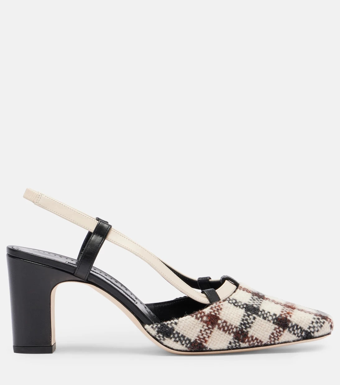 Manolo Blahnik - Vestal checked slingback pumps