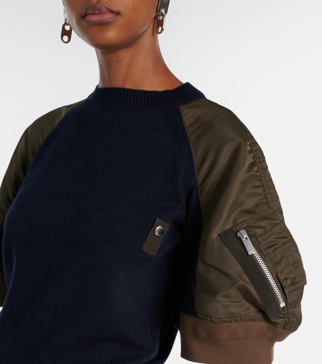 Sacai - Paneled top