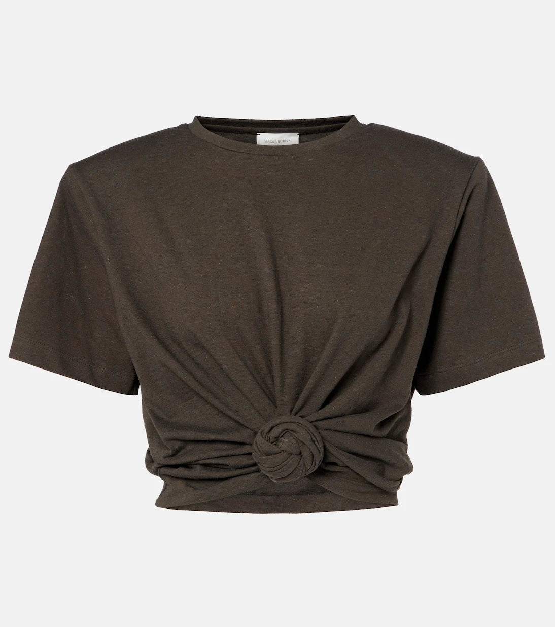 Magda Butrym - Gathered cotton and silk T-shirt