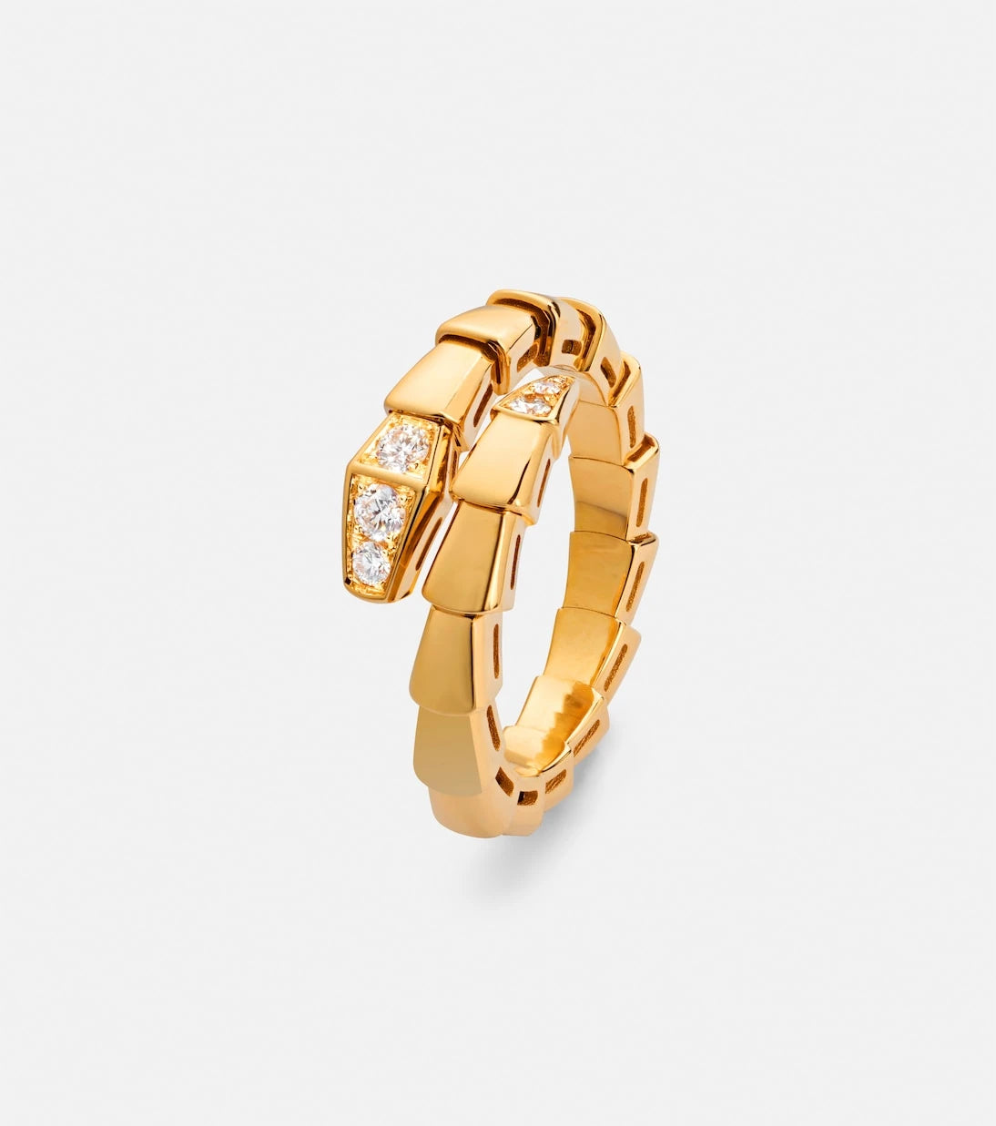 Bvlgari - Serpenti Viper 18kt gold ring with diamonds