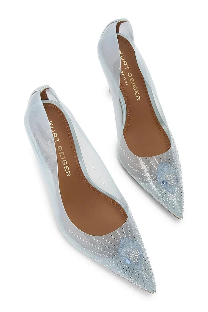 Kurt Geiger London обувки с ток Eagle Vinyl Court Pale Blue