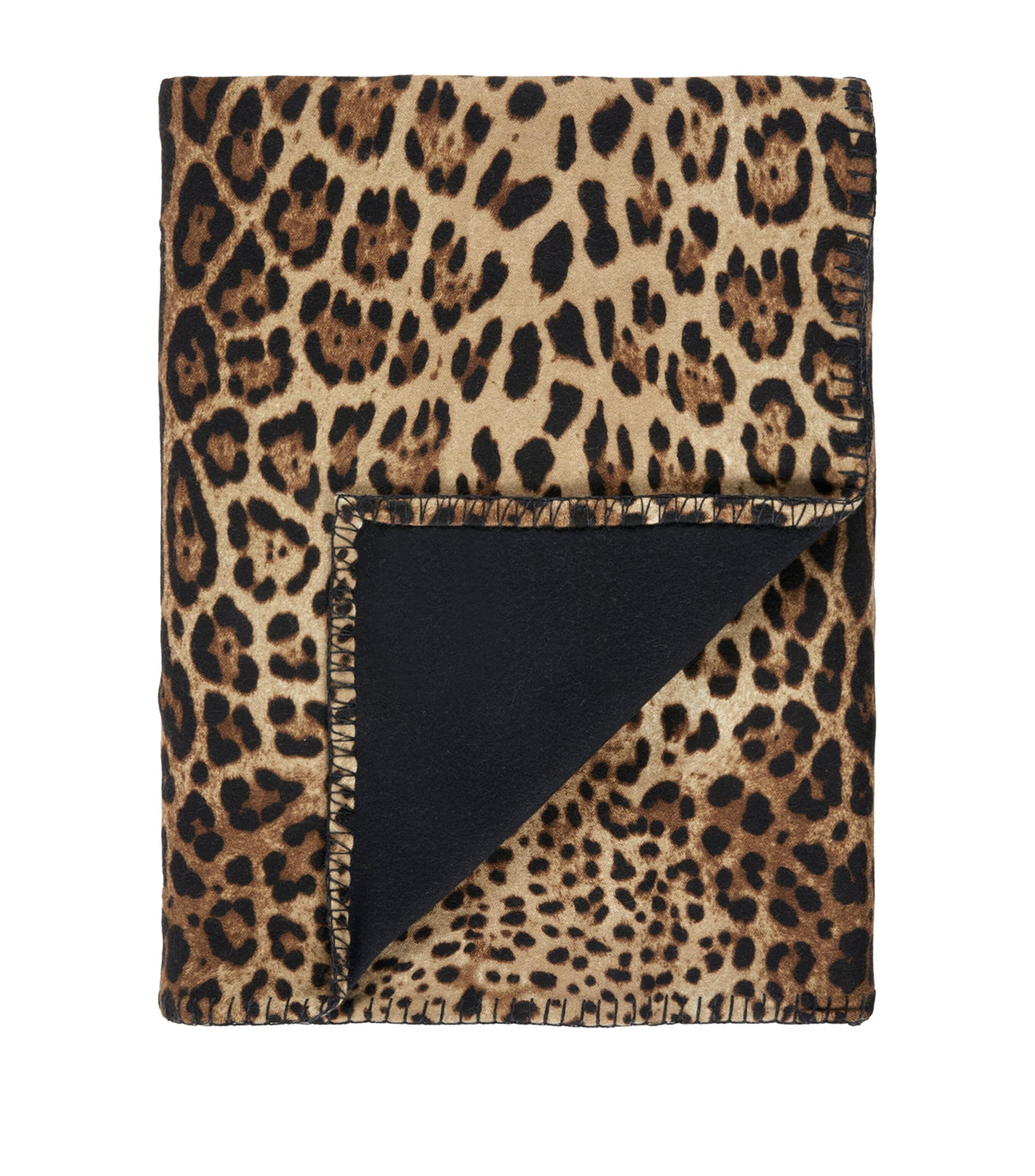Dolce & Gabbana Casa Wool-Silk Leopardo Blanket (140cm x 180cm)