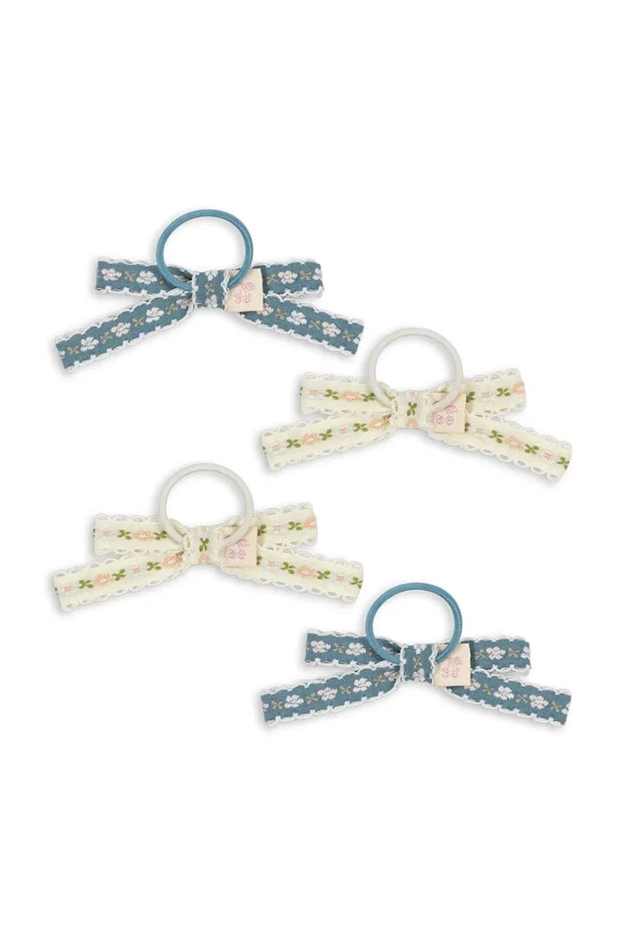 Konges Sløjd çocuk saç tokası lastiği 4'lü LEONORA BOW HAIR ELASTIC