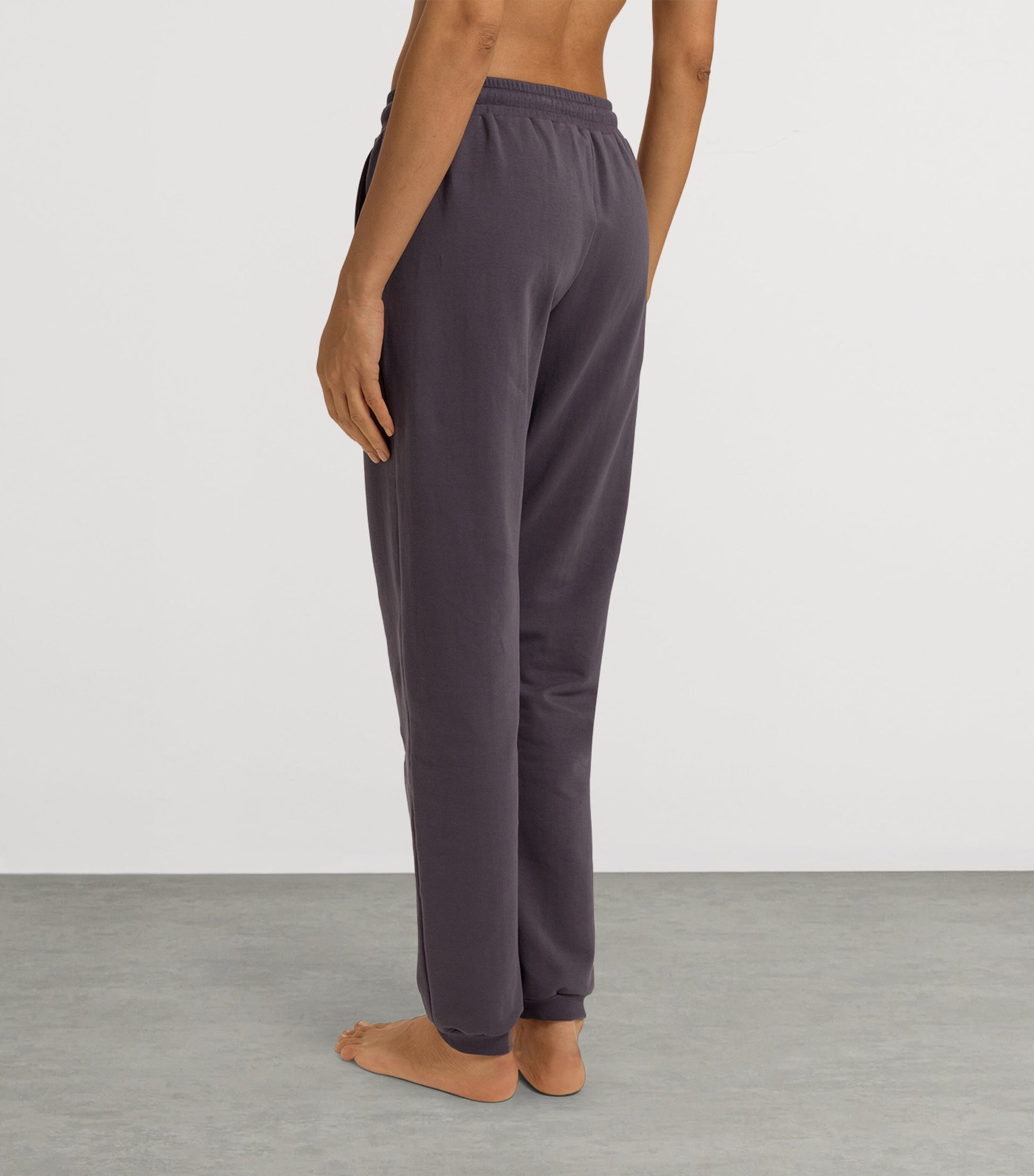 Black Organic Cotton-Blend Natural Living Long Trousers