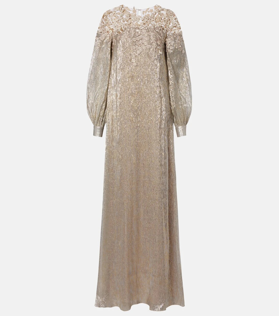 Oscar de la Renta - Embellished silk-blend gown