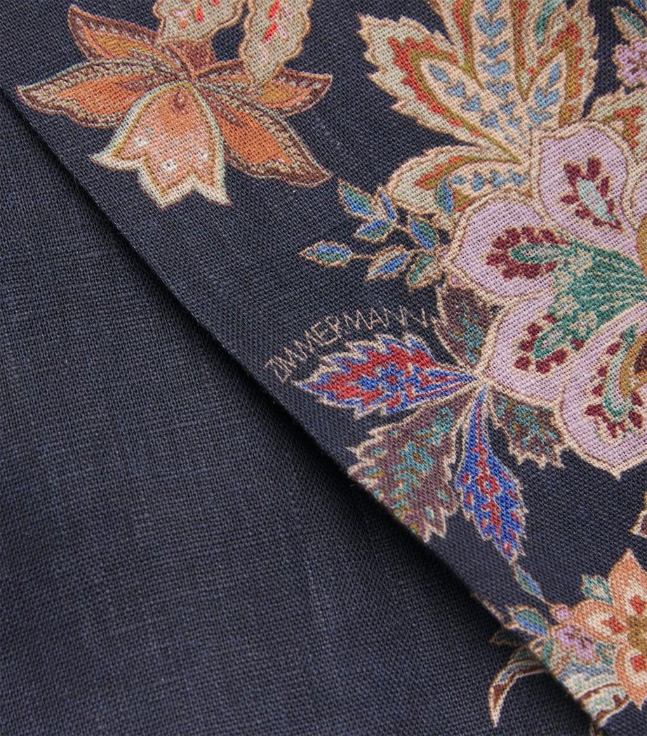 Zimmermann Navy Linen Rhiannon Tuck Shorts