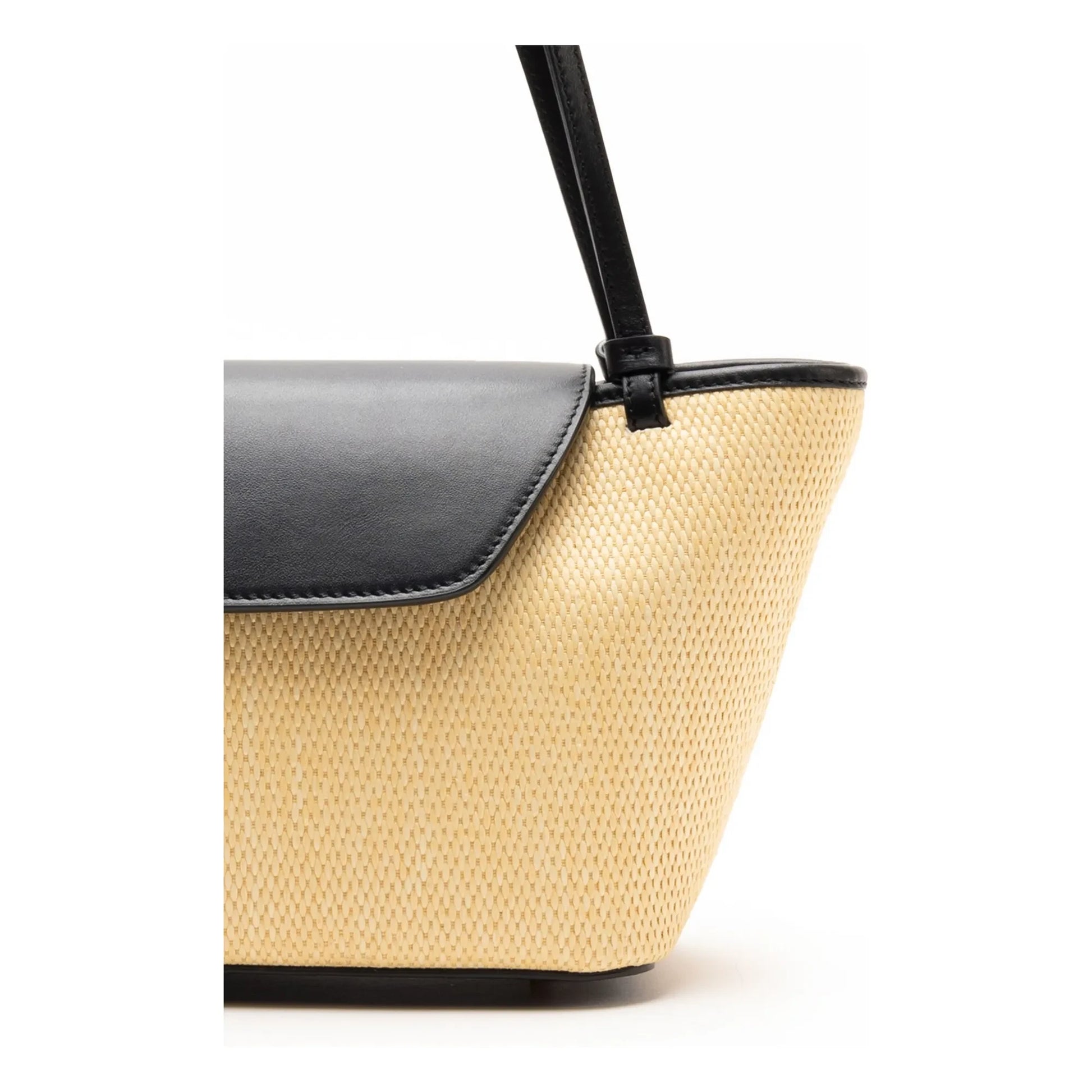 Elleme - Raffia and Leather Mail Bag | Natural