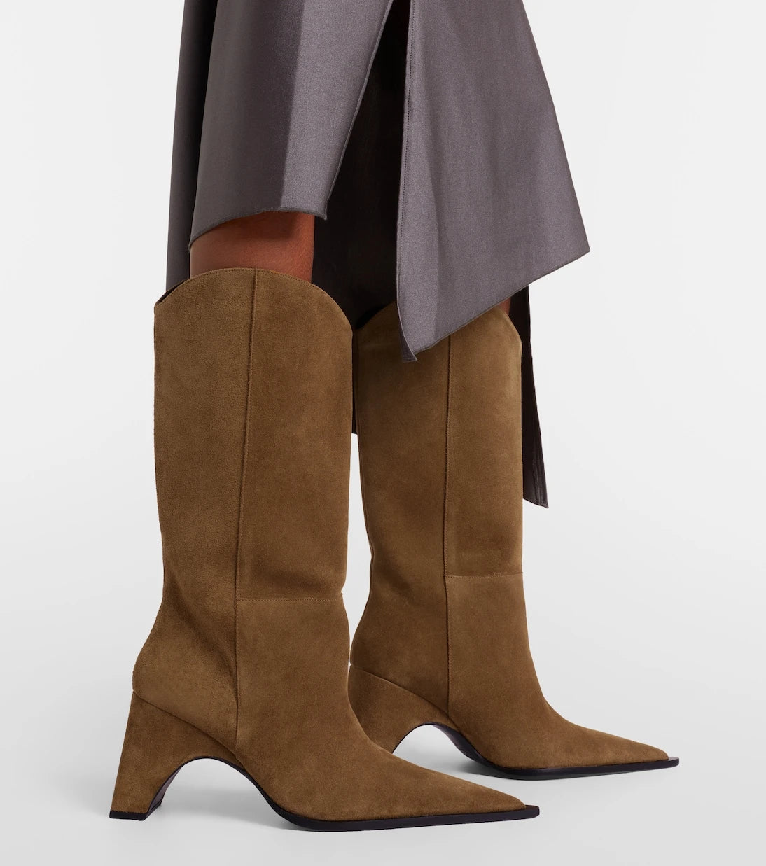 Coperni - Cowboy suede knee-high boots
