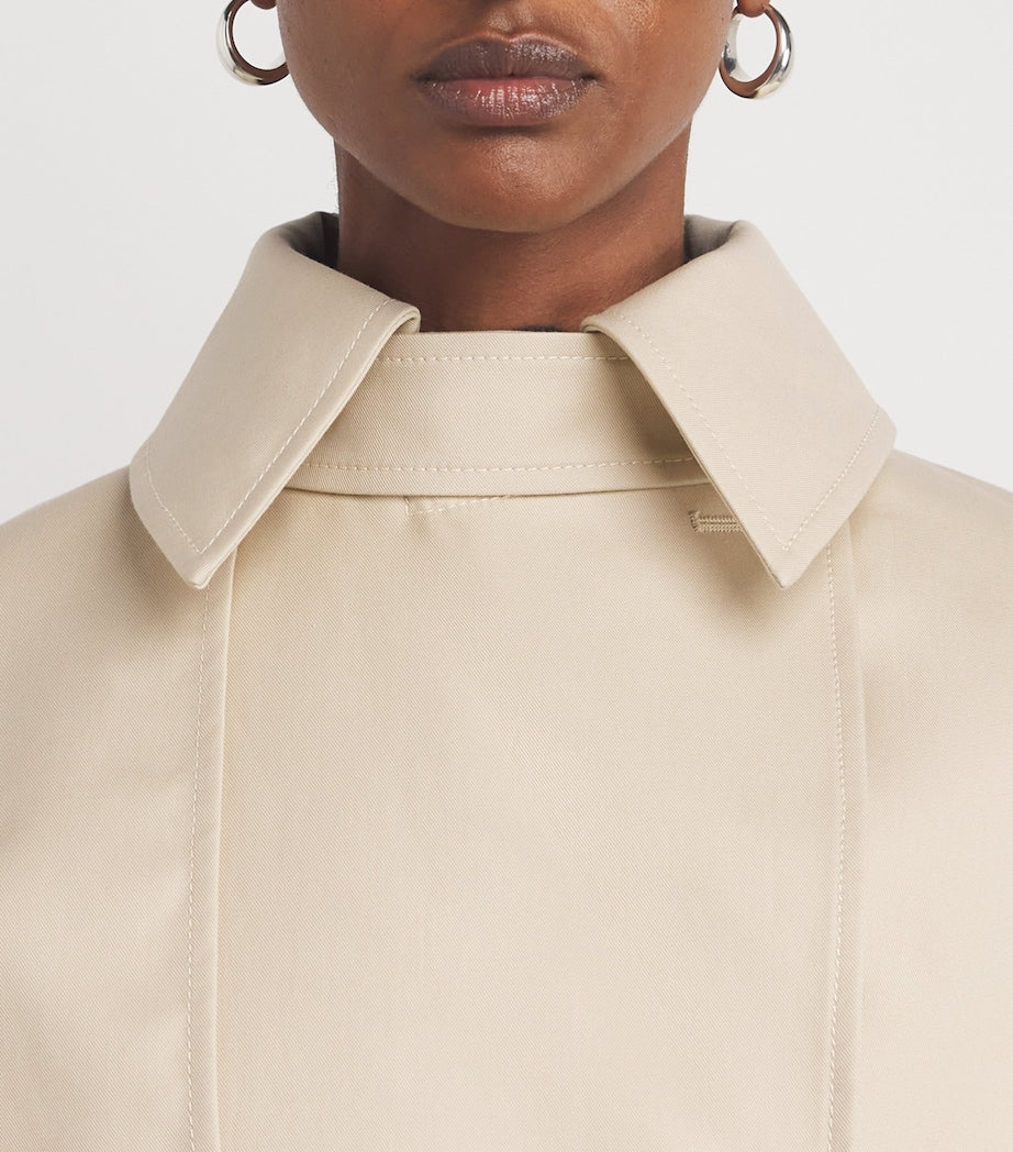 Max Mara Beige Cotton Cape Jacket
