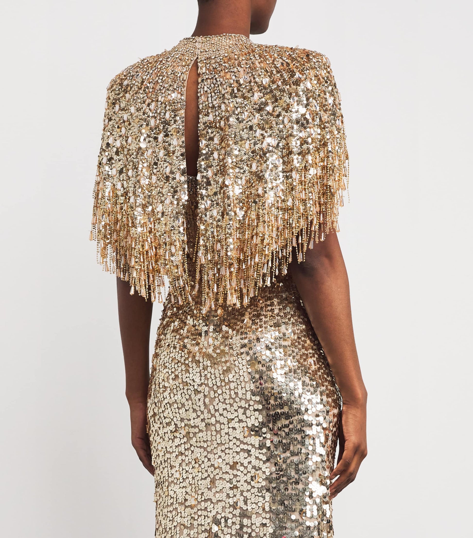 Gold Beaded Chantelle Cape