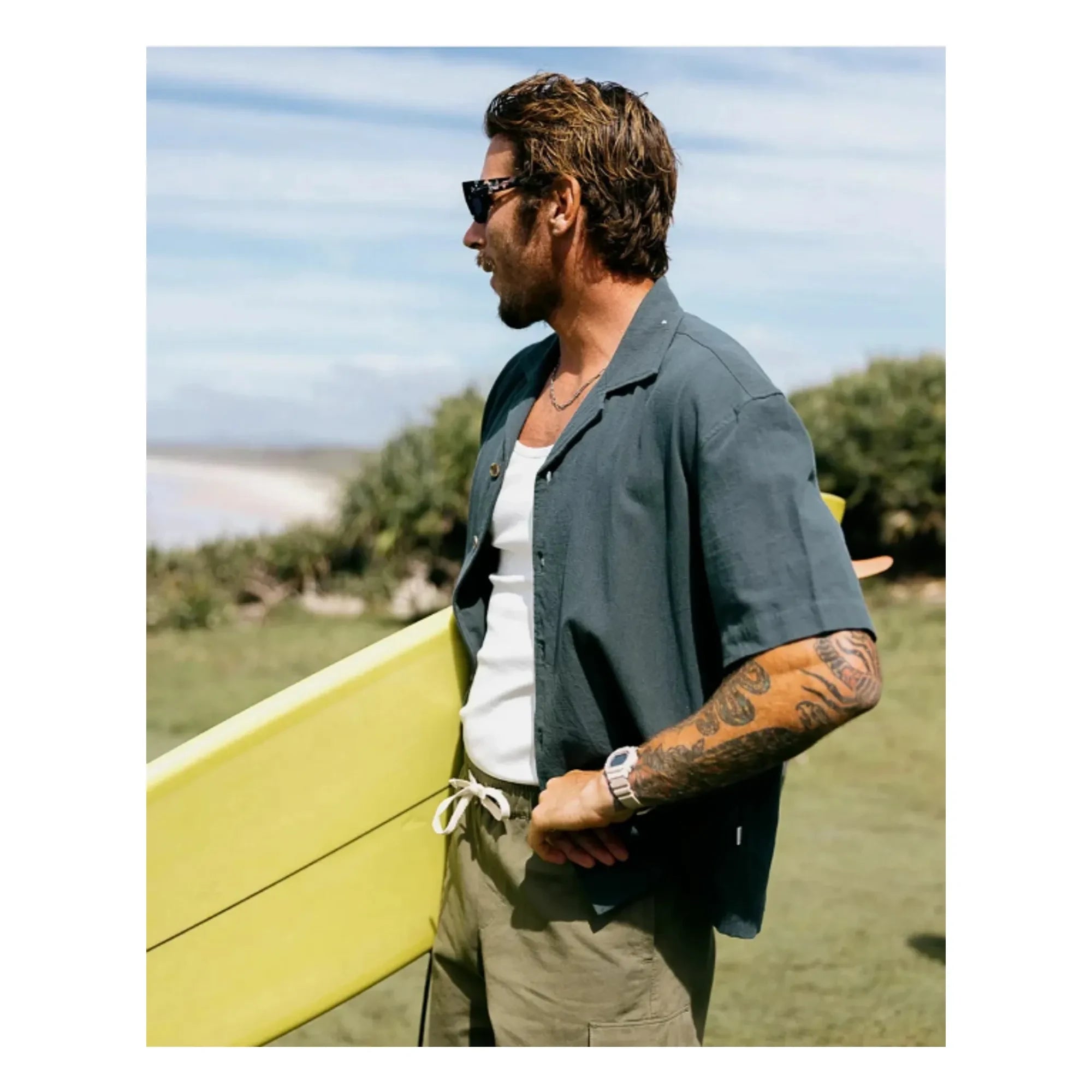 Rhythm - Relaxed Textured Shirt | Green