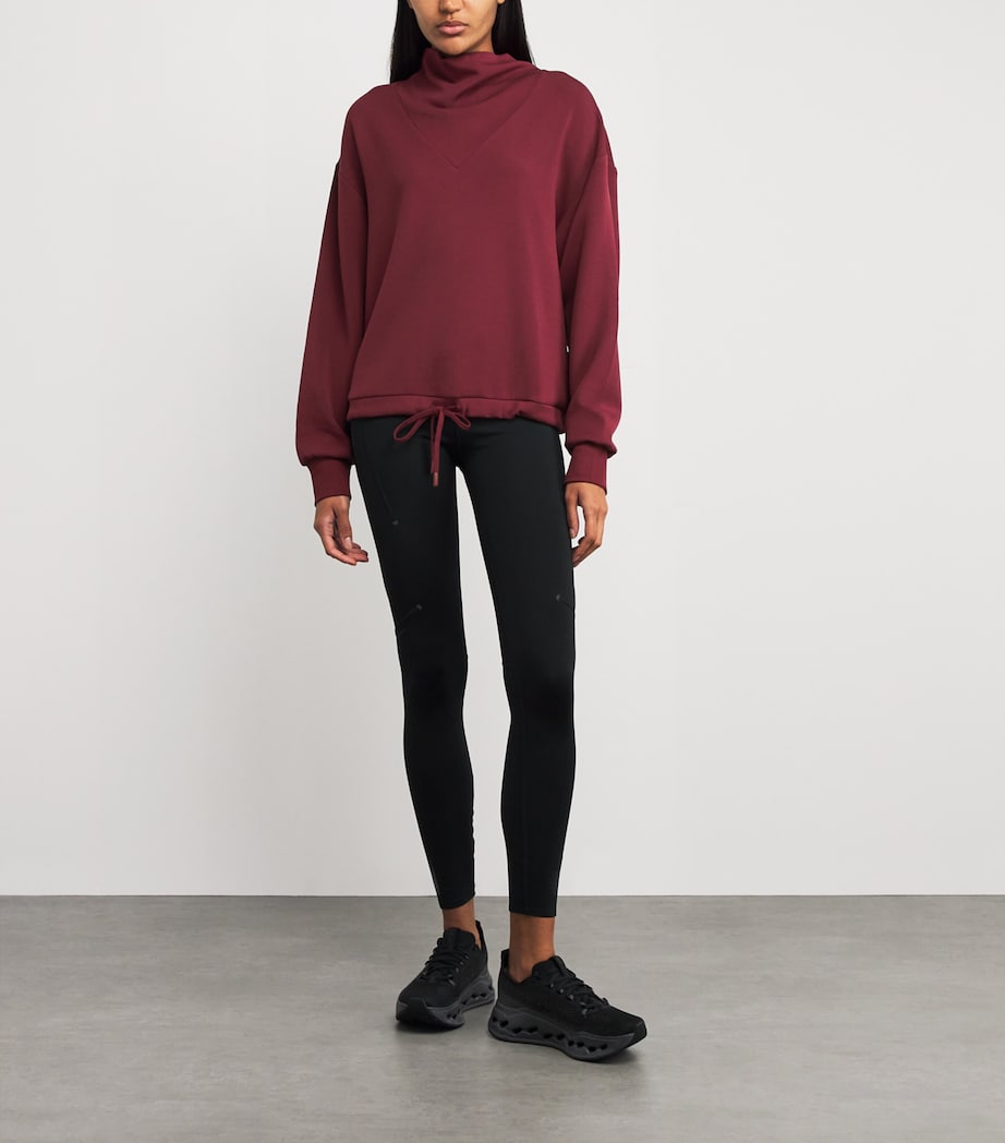 Varley Burgundy Cowl-Neck Betsy Sweatshirt