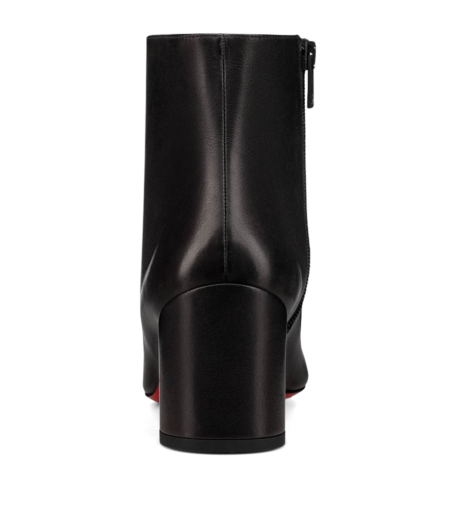 Christian Louboutin Black Turela Leather Ankle Boots 55
