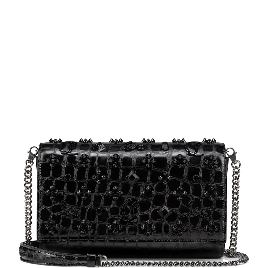 Christian Louboutin Red Paloma Alligator-Embossed Calfskin Clutch Bag