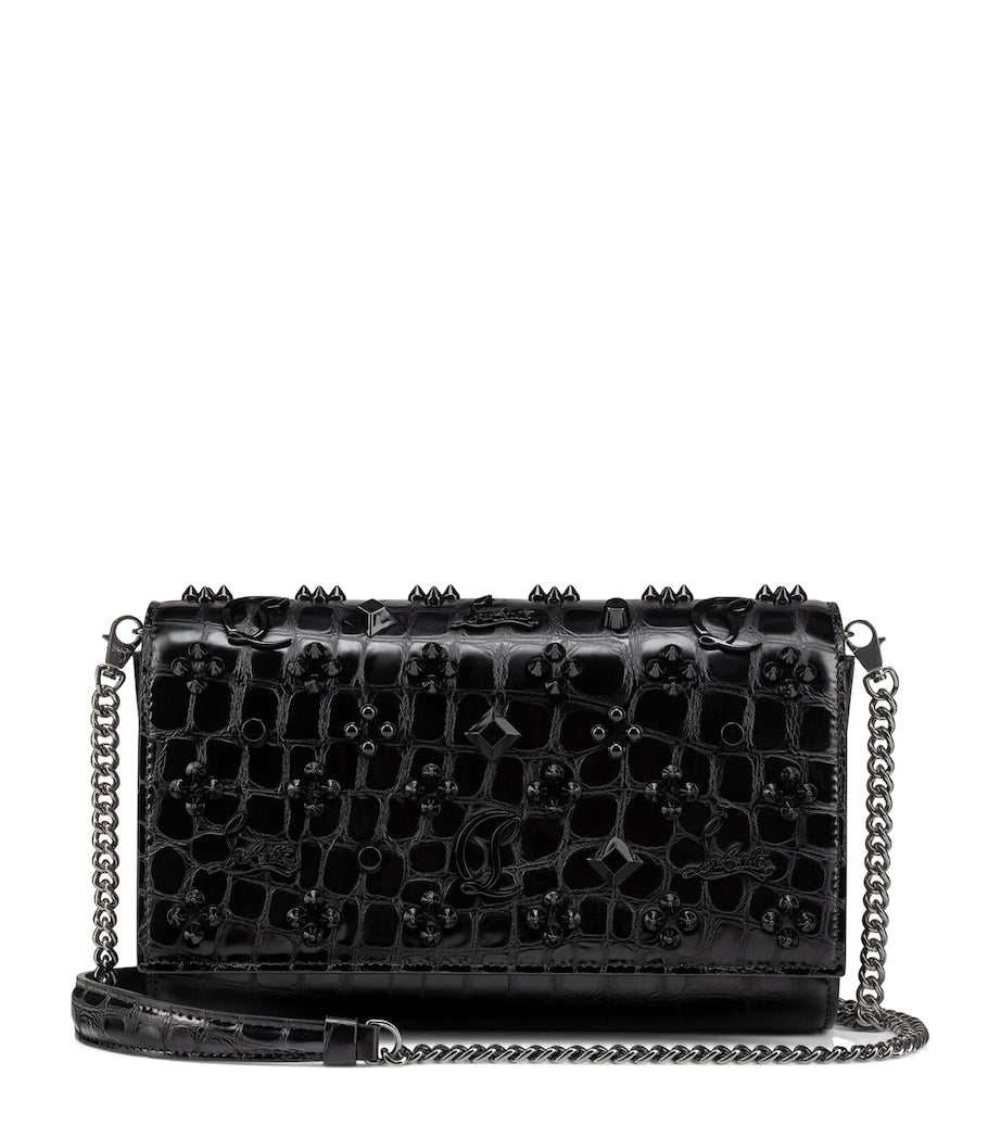 Christian Louboutin Red Paloma Alligator-Embossed Calfskin Clutch Bag