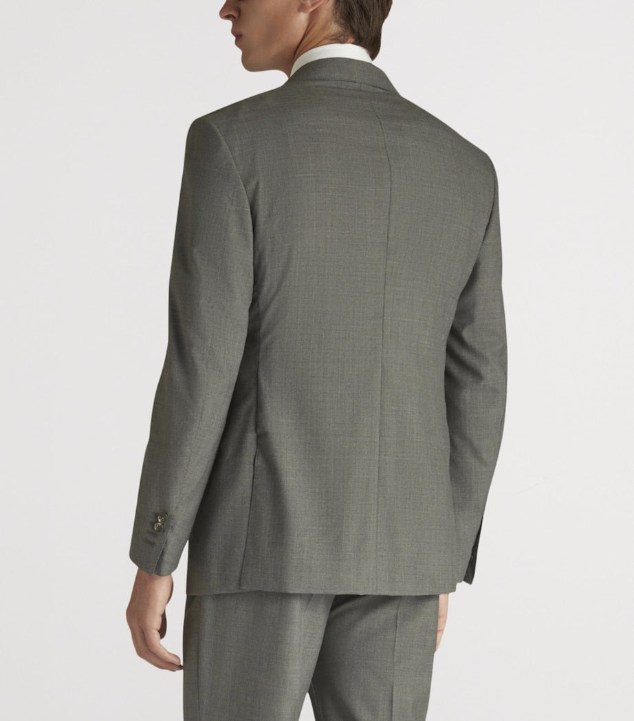 Dunhill Grey Wool-Cashmere Bourdon Blazer