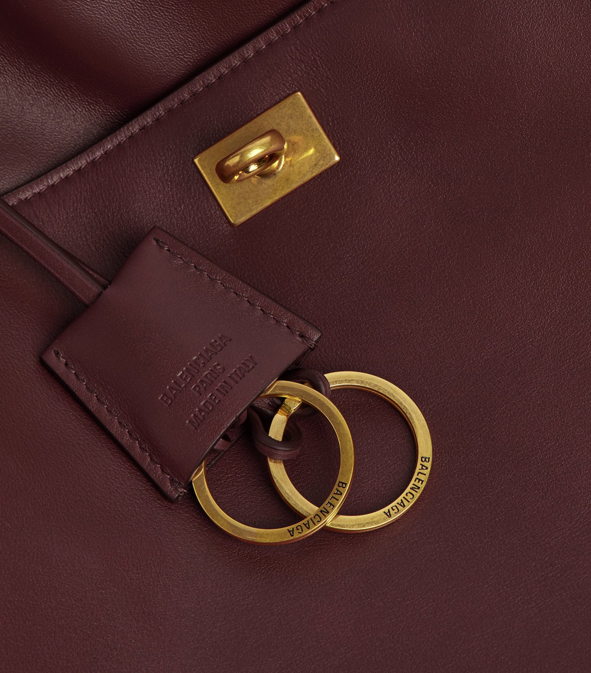 Balenciaga Red Leather Rodeo Top-Handle Bag 6034