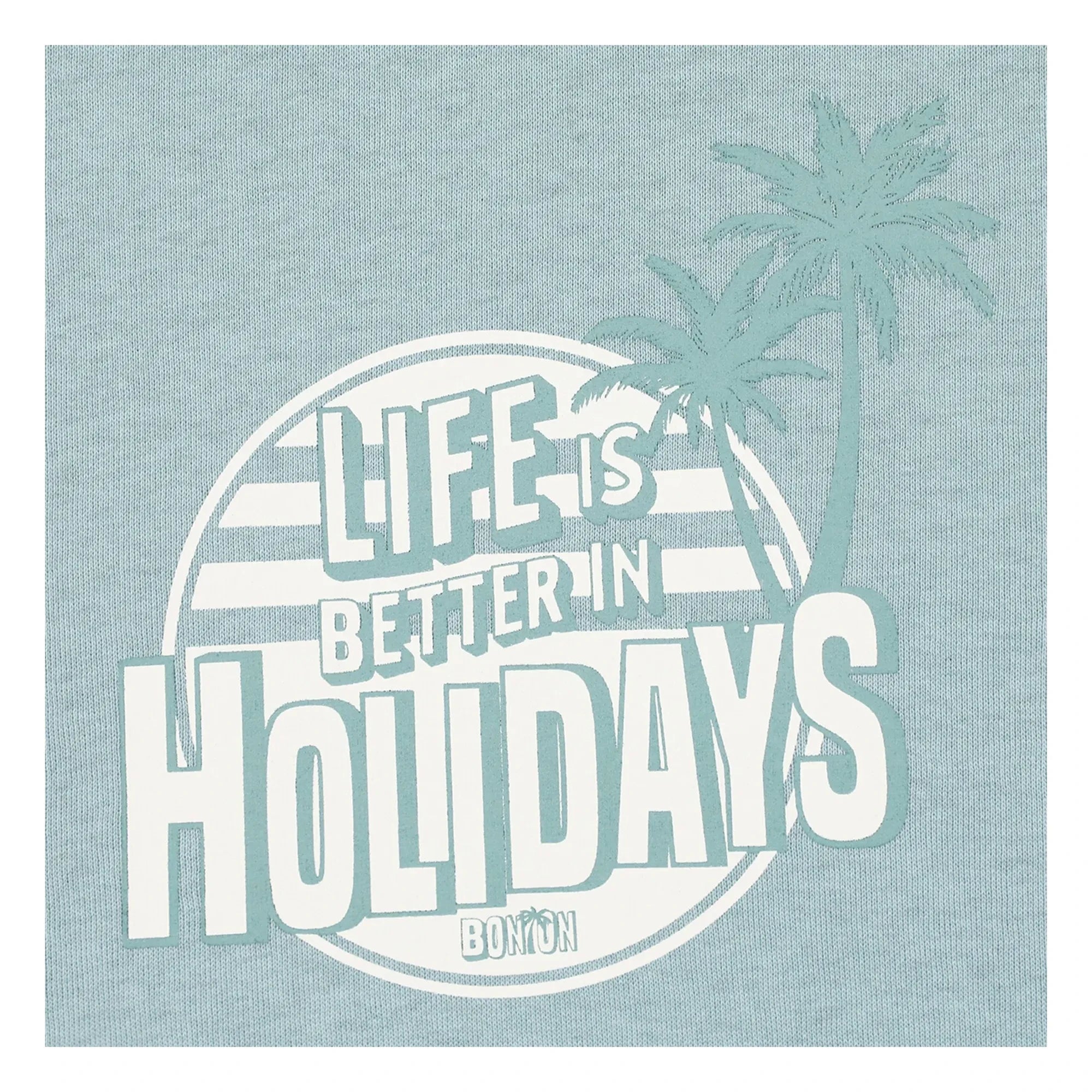 Bonton - Sweat Smile Holidays | Light Blue