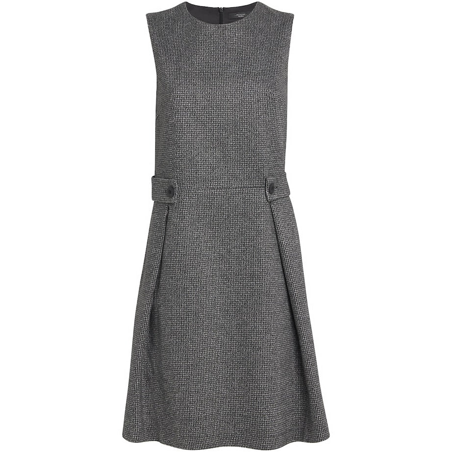 Houndstooth Tailored Mini Dress DARK GREY