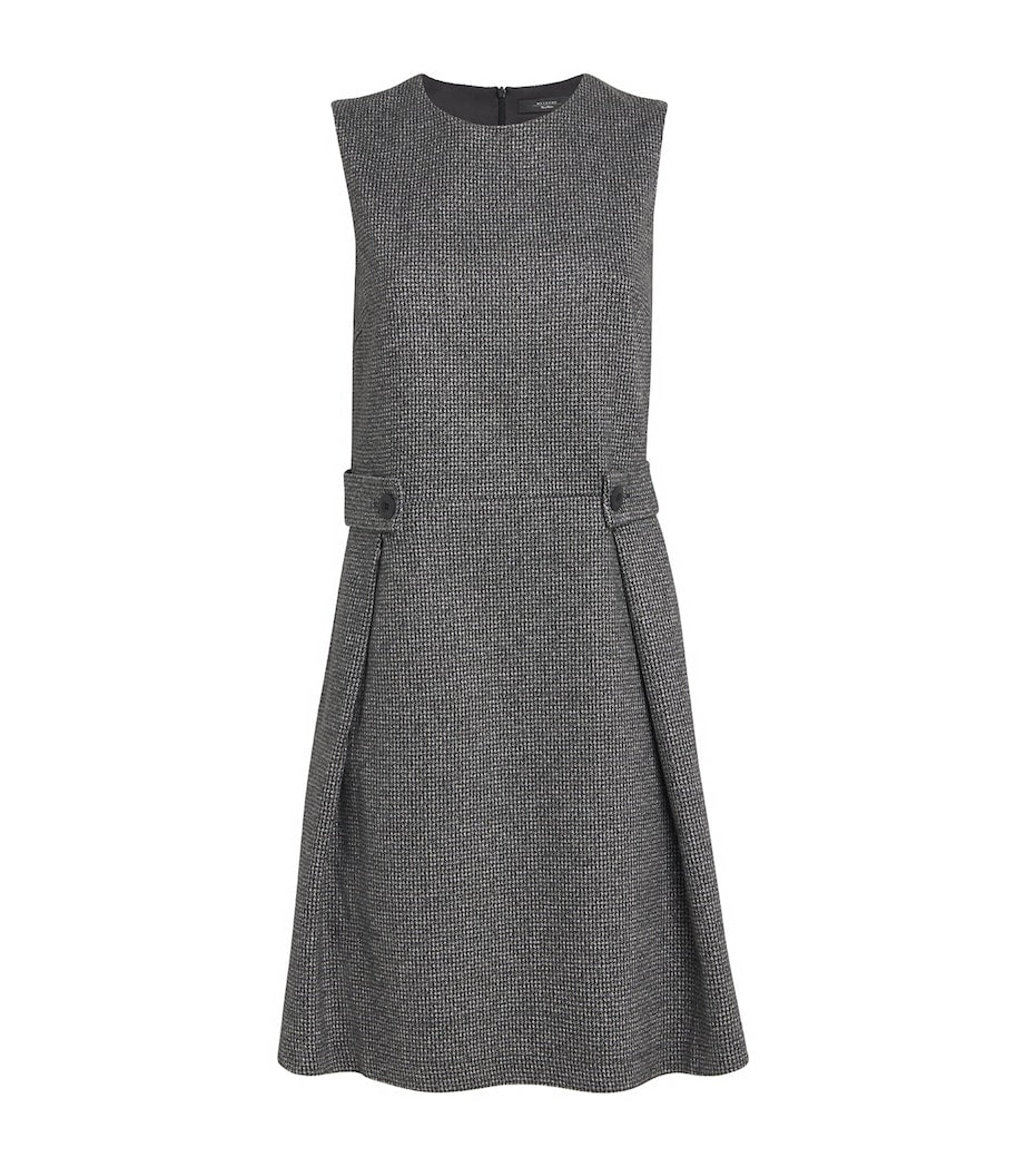 Houndstooth Tailored Mini Dress DARK GREY