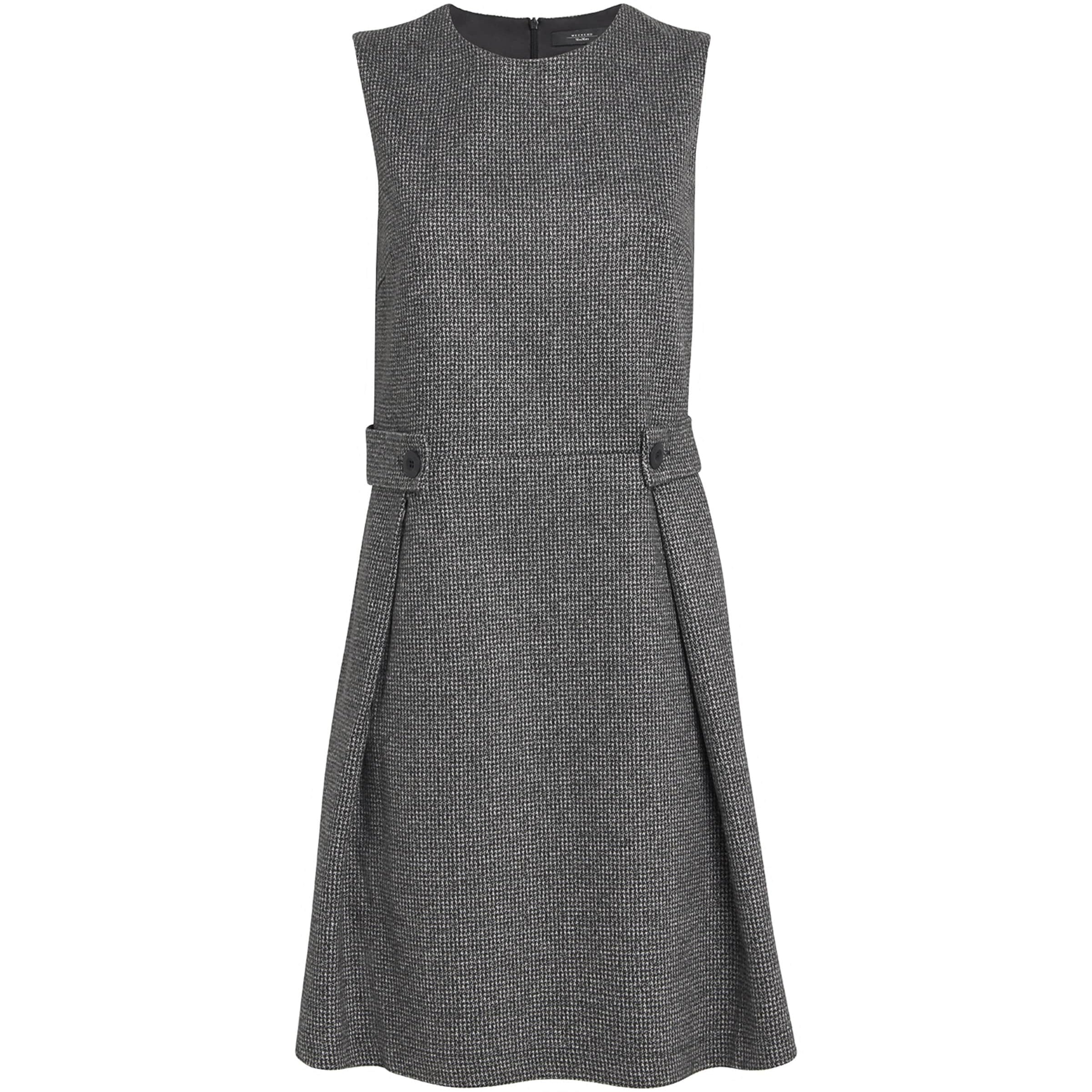 Houndstooth Tailored Mini Dress DARK GREY