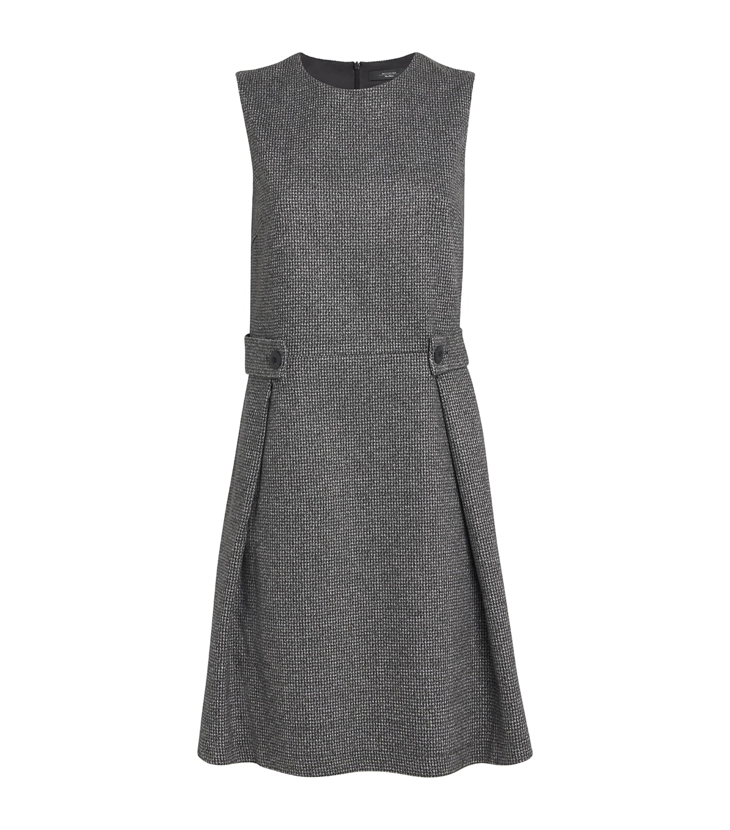 Houndstooth Tailored Mini Dress DARK GREY