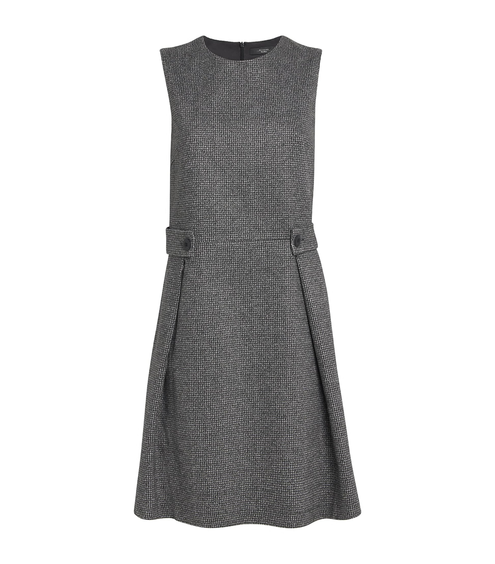 Houndstooth Tailored Mini Dress DARK GREY