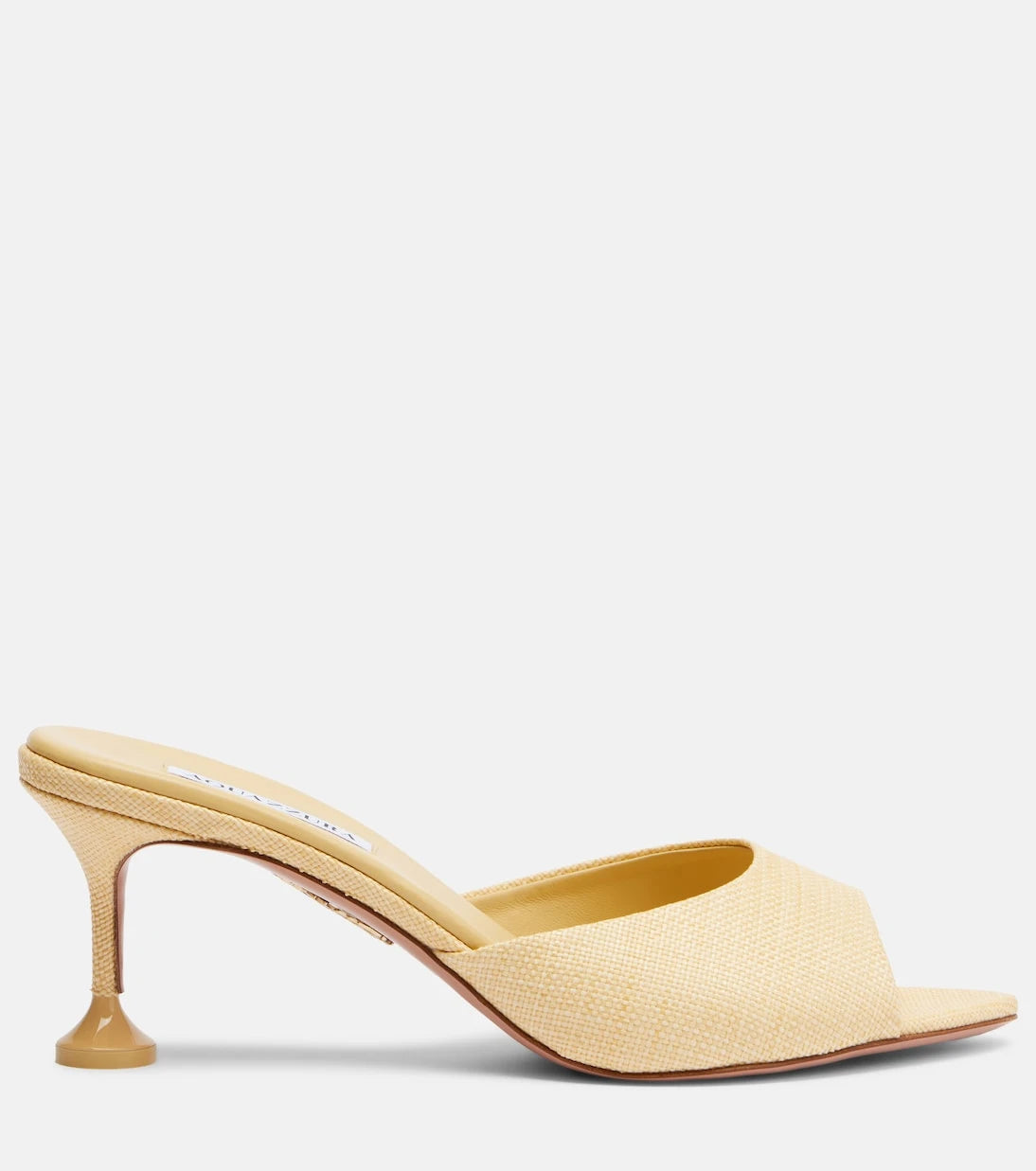 Aquazzura - Bisous woven raffia mules