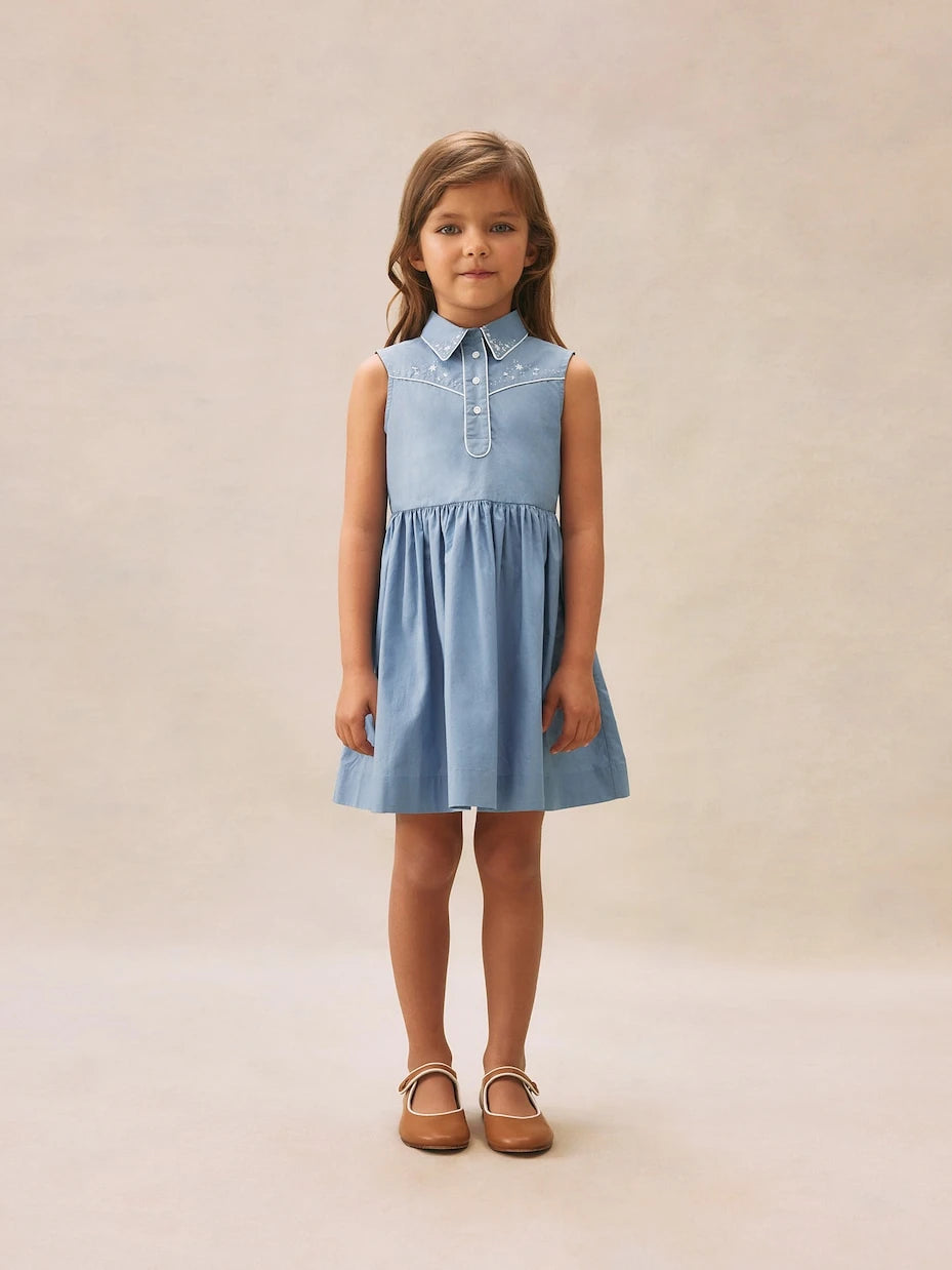 Bonpoint - Ermance embroidered cotton poplin dress