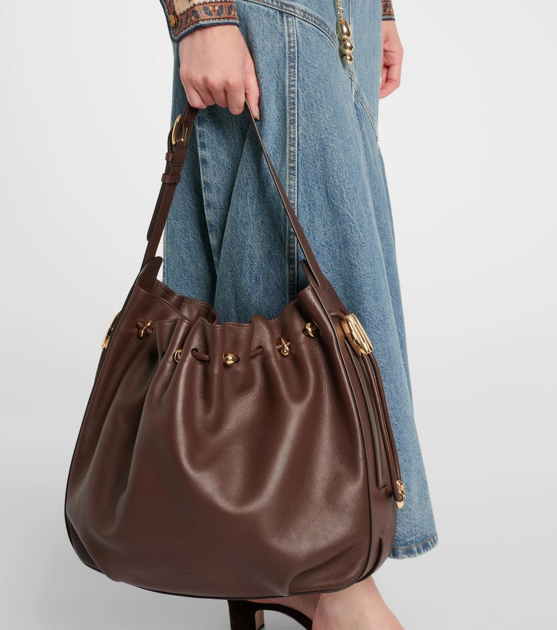 Zimmermann - Halcyon Large leather bucket bag