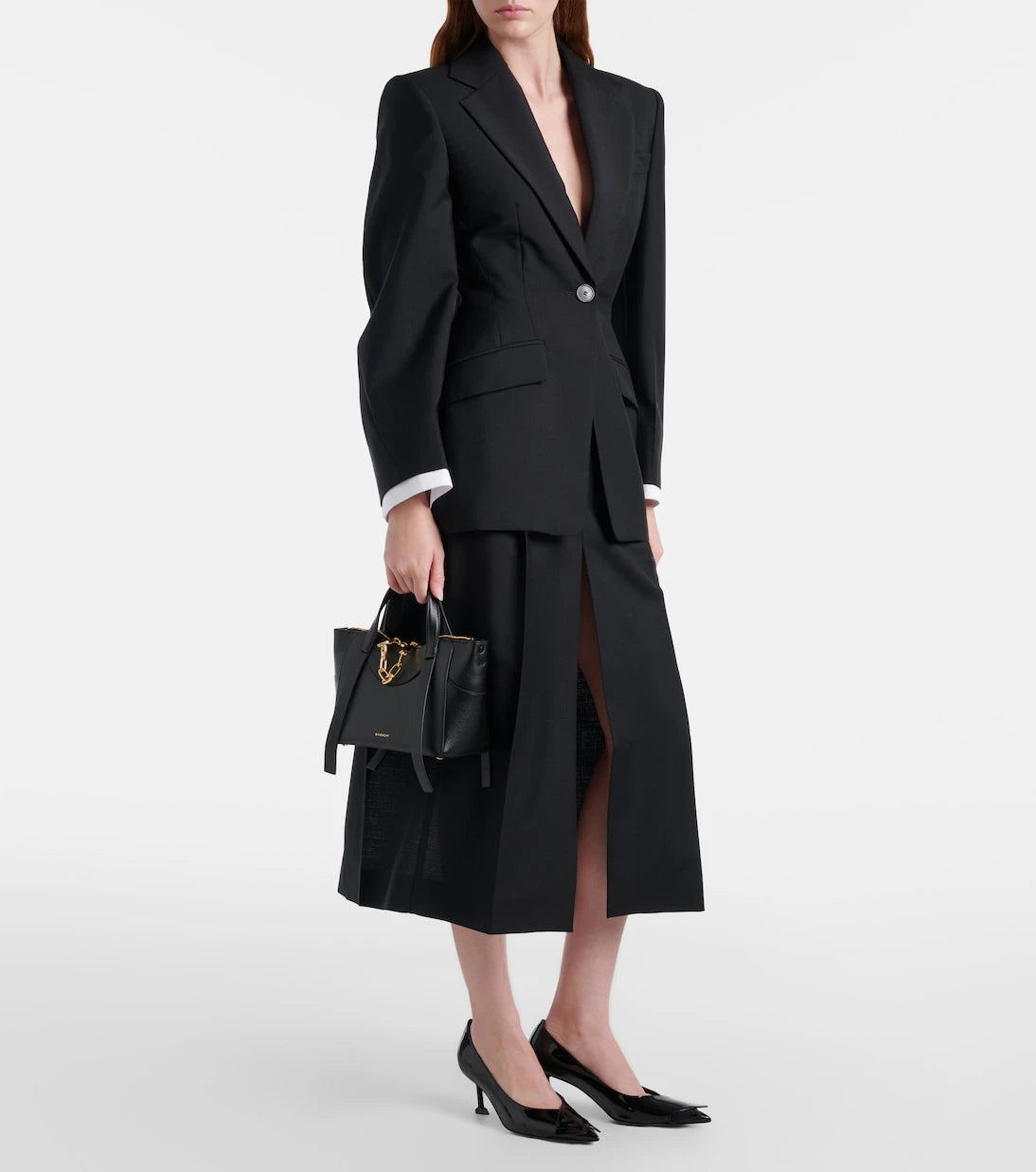 Givenchy - حقيبة توت The Snatch الصغيرة من الجلد