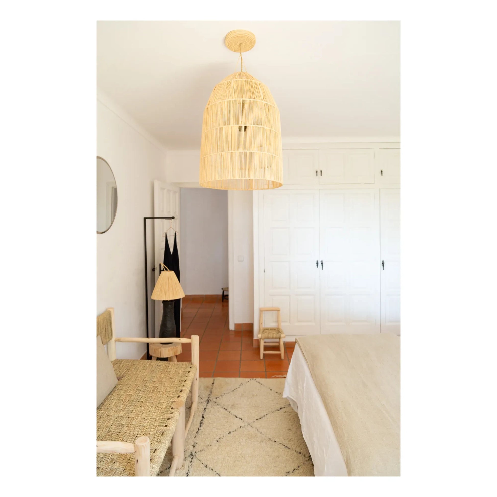 Cosydar - Light Fixture & Raffia Ceiling Canopy | Black