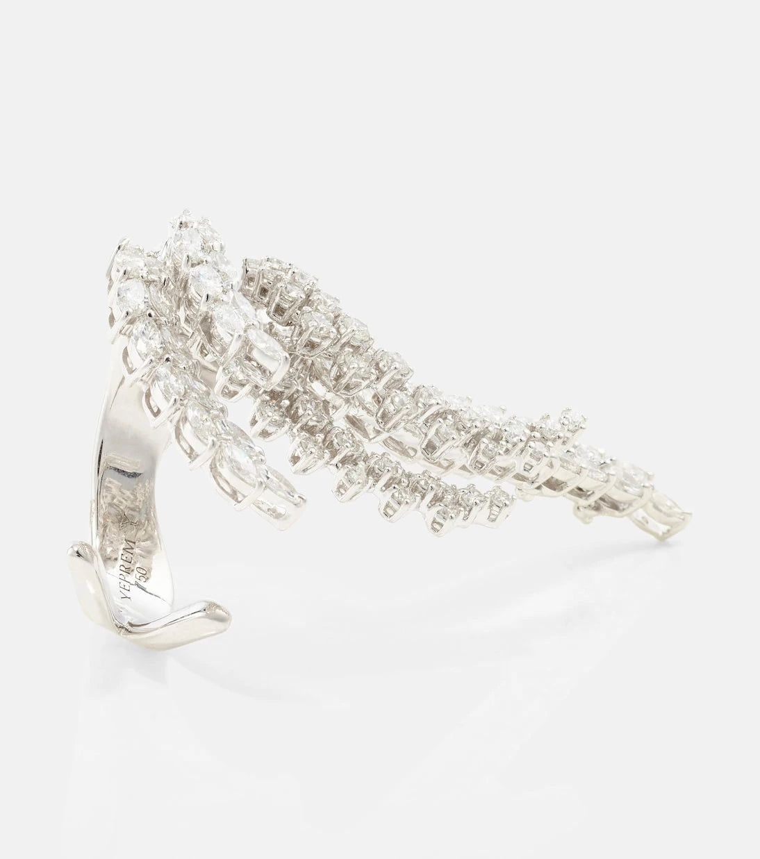 Yeprem - Y-Not 18kt white gold ring with diamonds